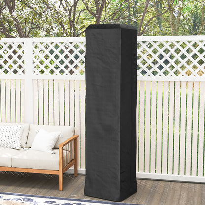 Heavy Duty Gas Pyramid Patio Heater Cover, Full Length Outdoor Heater Cover Protector, UPF 30+ Oxford Fabric with Zipper