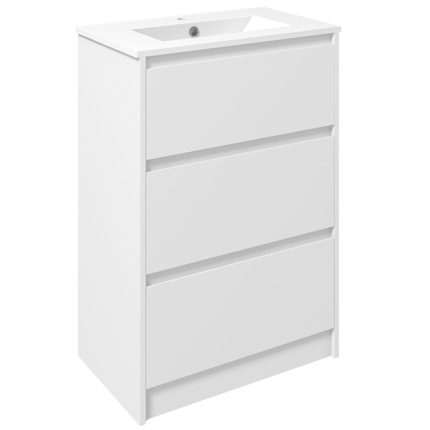 600mm Bathroom Vanity Unit with Basin and Single Tap Hole