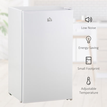 91L Small Fridge with Chiller Box Under Counter Fridge with Reversible Door, Good Housekeeping Institute Approved, White