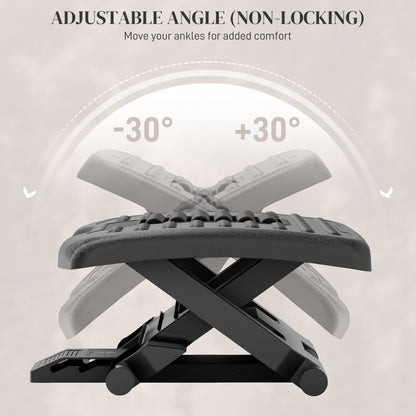 Three-Level, Multi-Angle Massage Footrest - Black