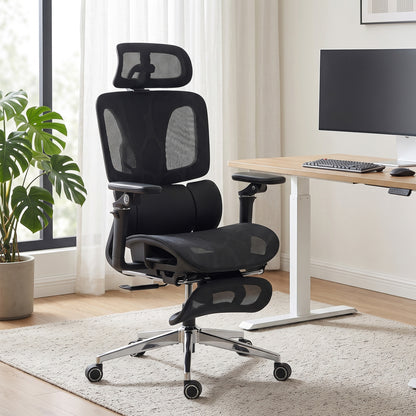 Ergonomic Office Chair, High Back Mesh Desk Chair, Black