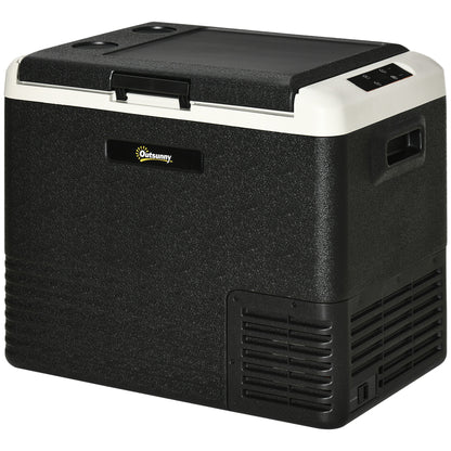 50L Car Refrigerator, Portable Compressor Car Fridge Freezer, Electric Cooler Box with 12/24V DC and 110-240V AC for Camping