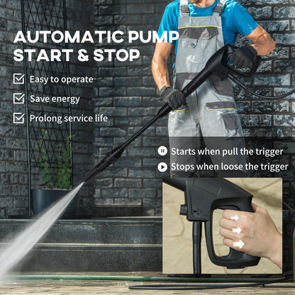 1800W High Pressure Washer, 150 Bar Pressure, 510 L/h Flow