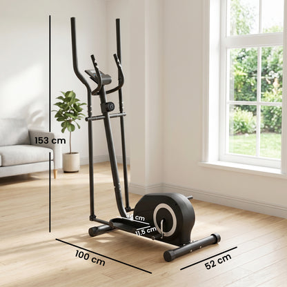 Elliptical Cross Trainer for Home, Quiet Magnetic Elliptical Machine with Bluetooth, App Compatible, 8-Level Resistance