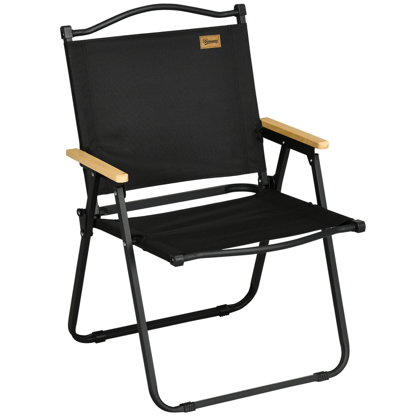 Camping Chair for Adults, Lightweight Folding Chair, Portable Chair for Camping, Fishing, Beach and Outdoor Travel, Black