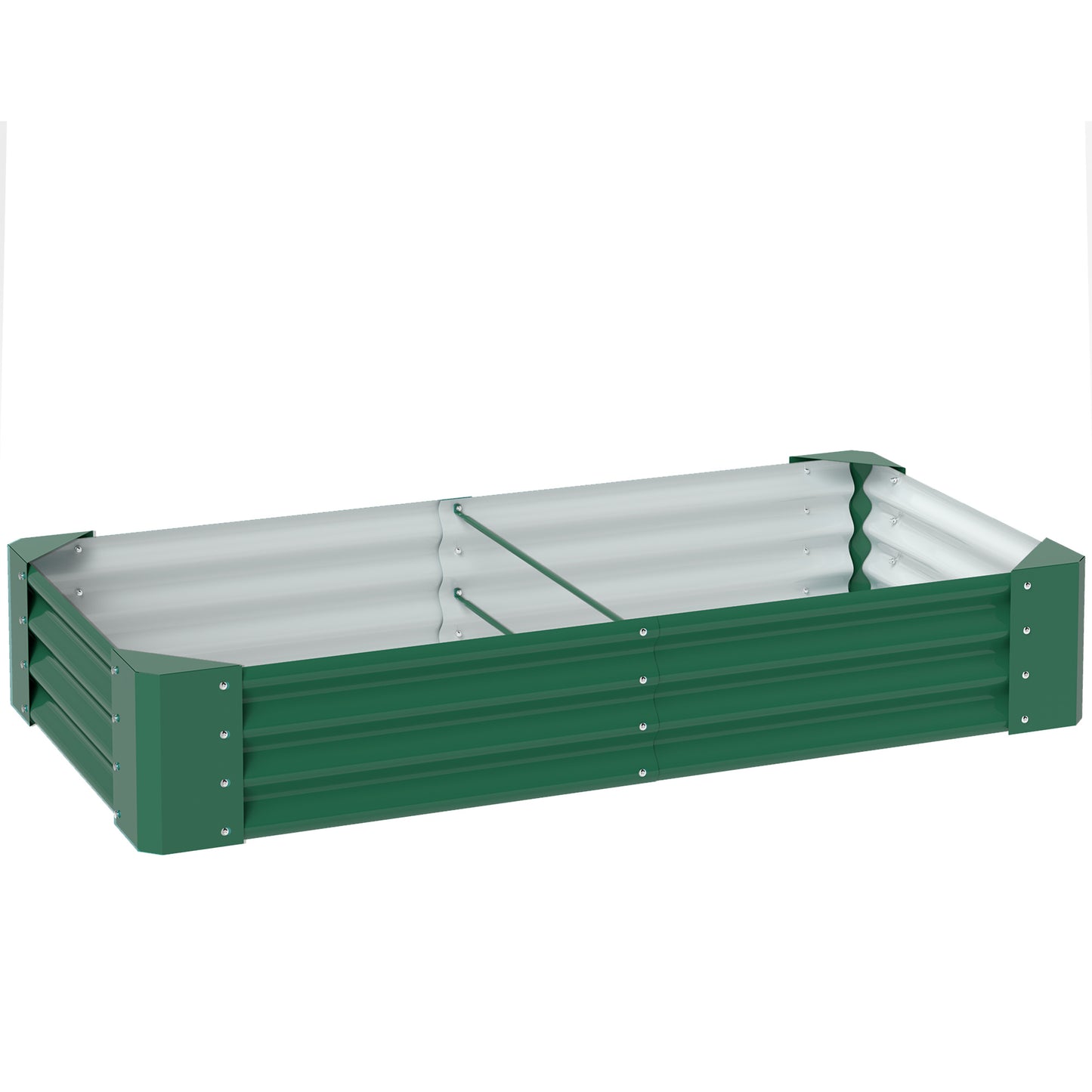 180 x 90cm Galvanised Steel Open Planter - Green