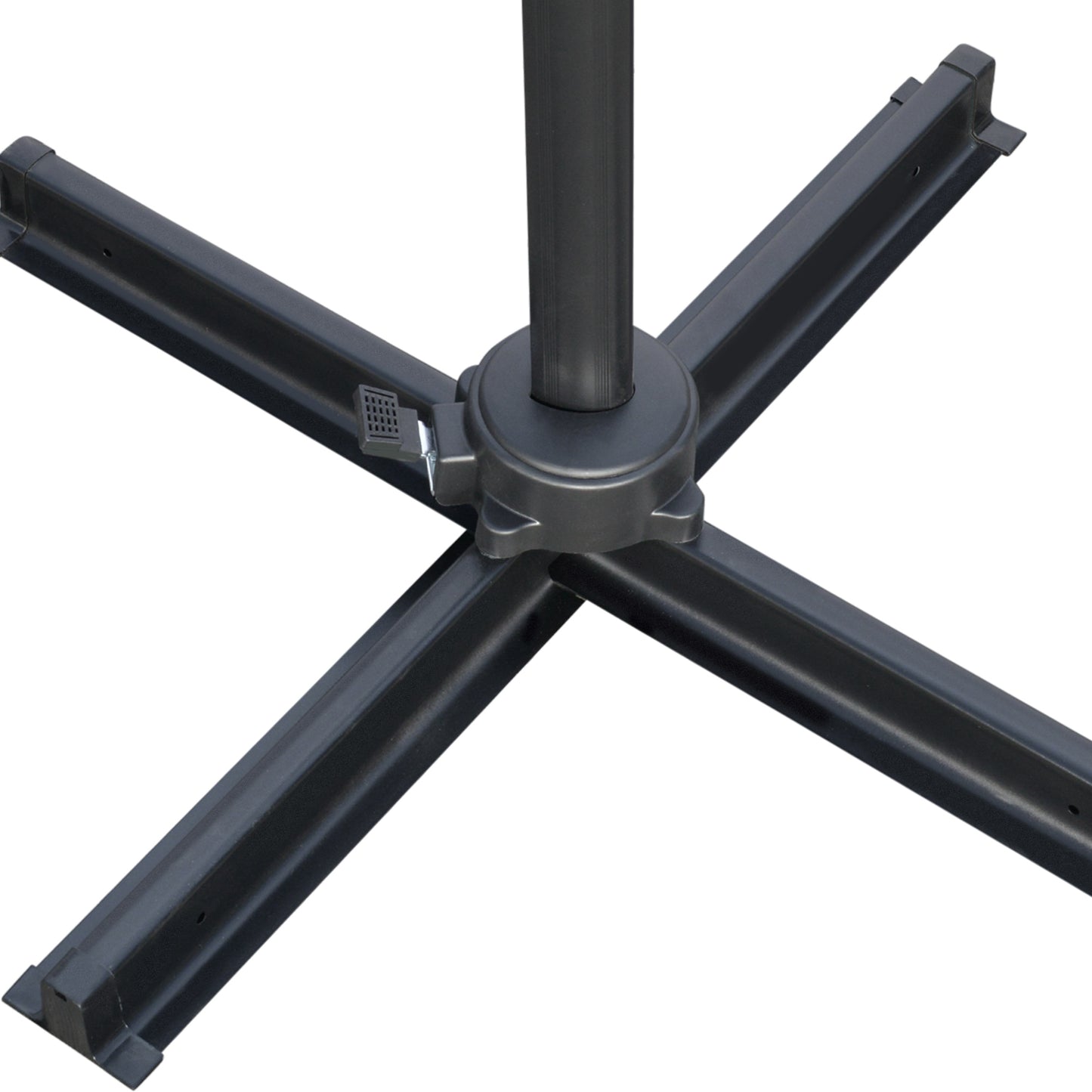 2.7 x 2.7 m Cantilever Parasol, Square Overhanging Umbrella with Cross Base, Crank Handle, Tilt