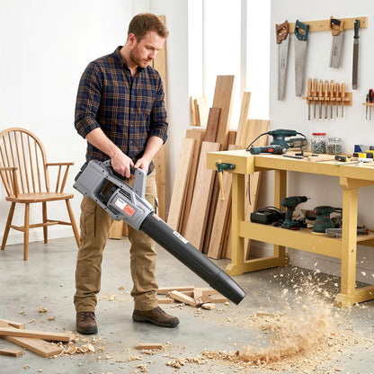 Leaf Blower Cordless with 2 x 4000mAh Batteries & Charger, 36V Lightweight Garden Blower with 1000W Brushless Motor