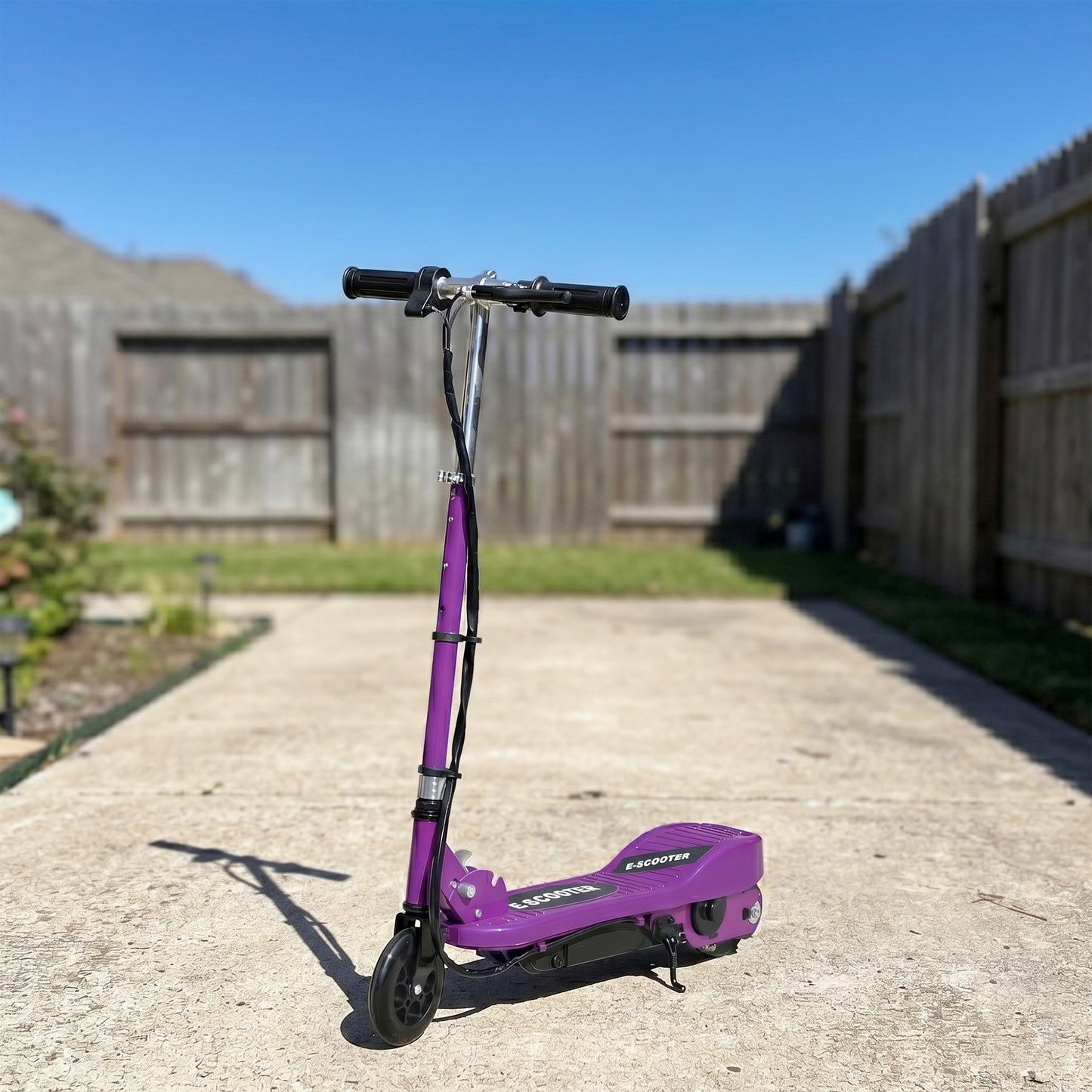 Foldable Electric Kids Scooter, Ride-on for Ages 7-14 Years, Purple