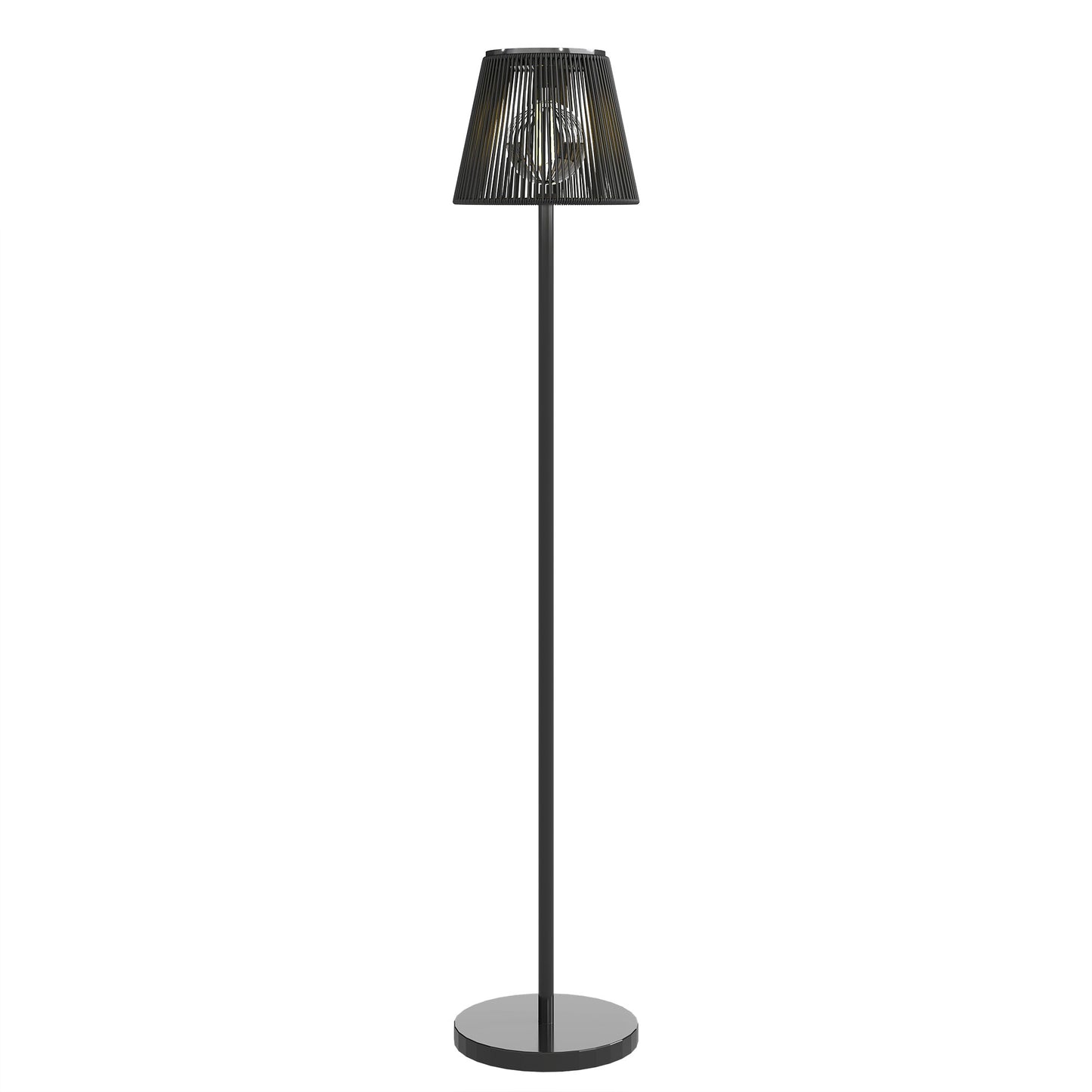 Outdoor Solar Floor Lamp, Adjustable Height Rechargeable Floor Lamp IP44 Waterproof