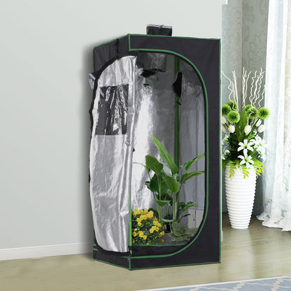 Grow Tent Reflective Mylar Hydroponic with Adjustable Vents and Floor Tray for Indoor Plant Growing