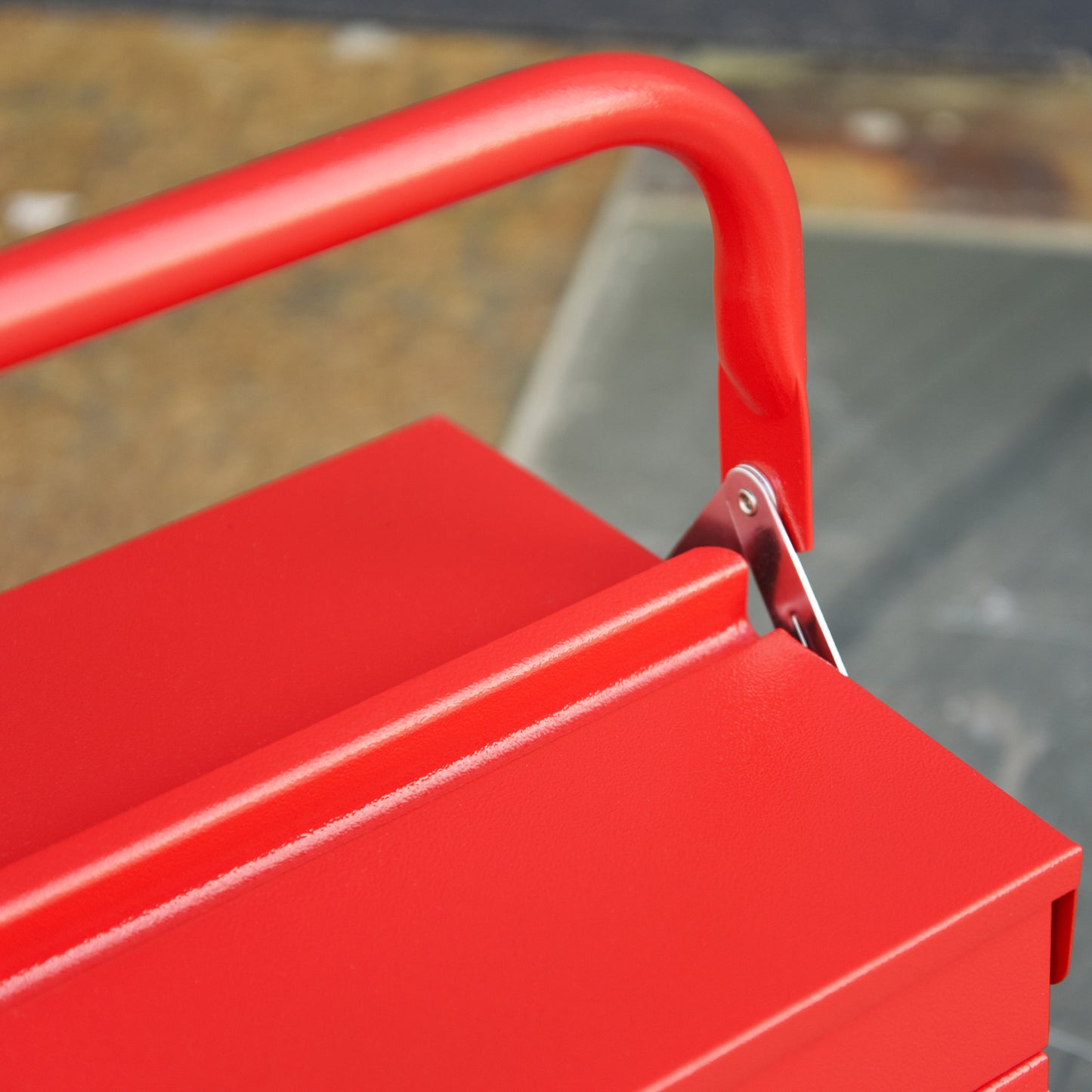 Metal Tool Box 3 Tier 5 Tray Professional Portable Storage Cabinet Workshop Cantilever Toolbox with Carry Handle