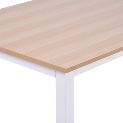 Computer Desk, Writing Table, 120 x 60 x 76cm Workstation for Home Office, Study with Metal Frame, Simple Assembly, White