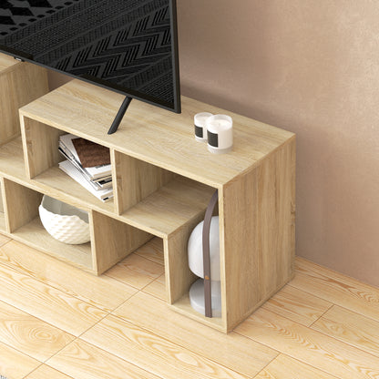 Three-Block Modular TV Stand - Grey Wood-Effect
