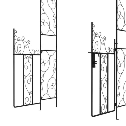 Outdoor Garden Arch with Double Gates, Metal Garden Arbor for Climbing Plants, Roses, Vines, Wedding Arch for Outdoor