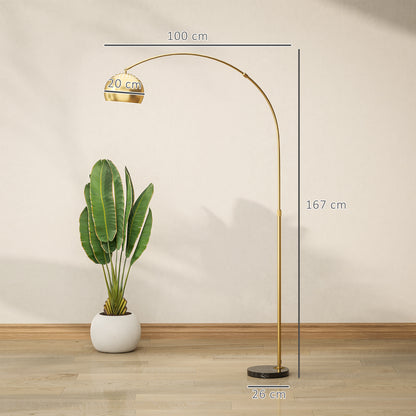 167cm Arc Floor Lamp for Living Room, Modern Adjustable Standing Lamp with Foot Switch