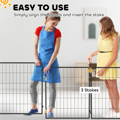 Two-Piece Dog Pen Expansion Pack for Medium Dogs, 80cm Tall Animal Pen with Three Connecting Stakes