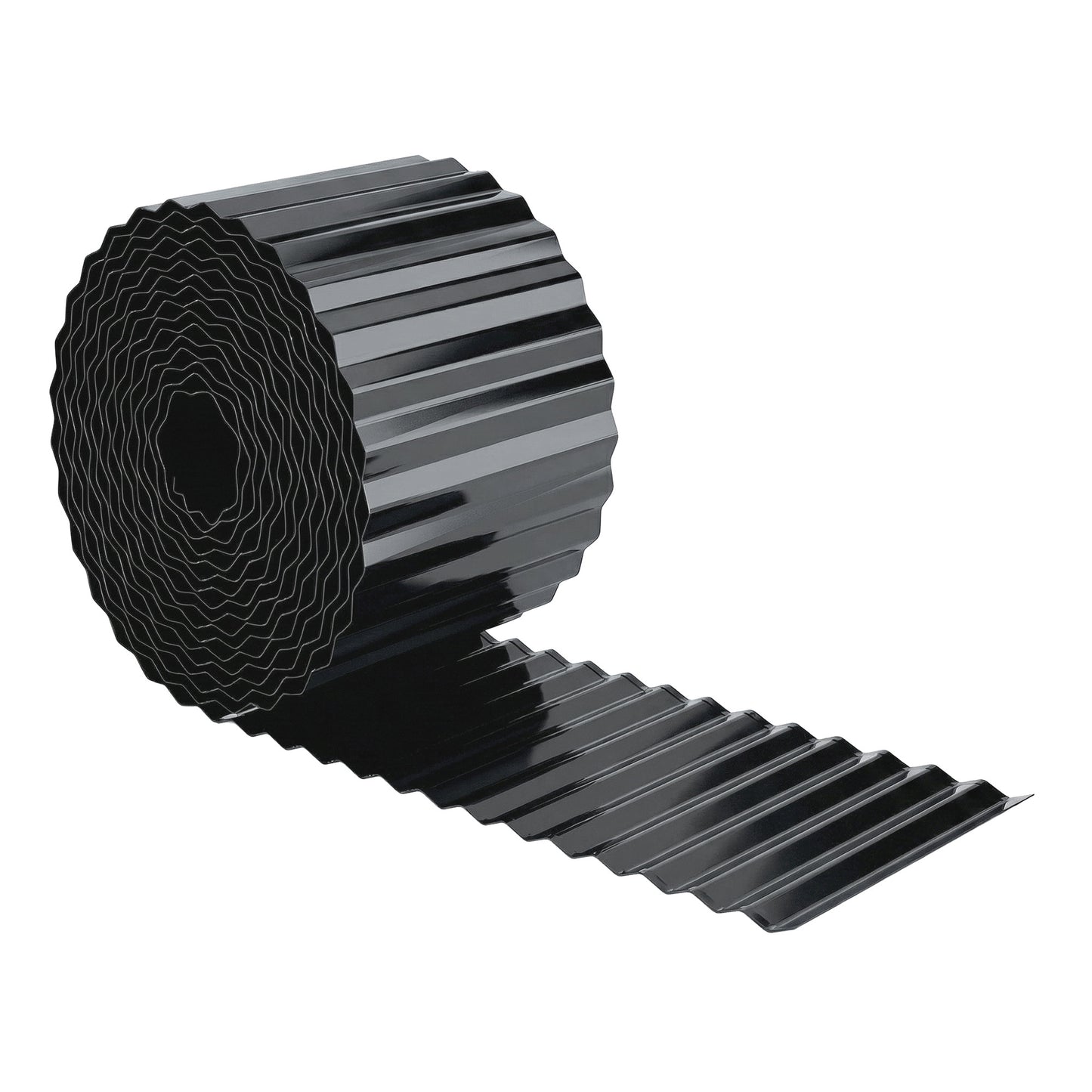 Metal Garden Edging Border, 8 in x 21.3 ft Corrugated Heavy Duty Galvanised Steel Lawn Edging, Dark Grey