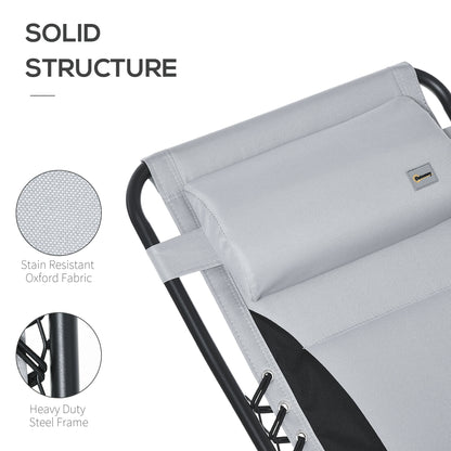 Zero Gravity Lounger Chair, Folding Reclining Patio Chair with Padded Seat, Cup Holder