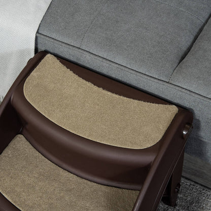 Foldable Dog Steps for Bed Sofa, Portable Dog Stairs 3-Step for High Bed