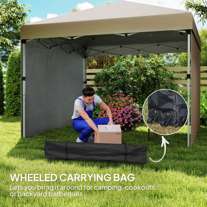3 x 3 (M) Pop Up Gazebo, UPF 30+ with 2 Sidewalls, Leg Weight Bags and Wheeled Bag