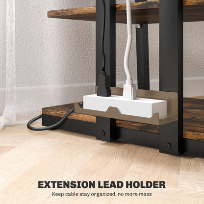 HiFi Stand, with Four Storage Shelves - Rustic Brown