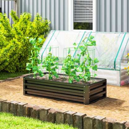 Raised Beds for Garden, Galvanized Outdoor Planters, for Herbs and Vegetables, Use for Patio, Backyard, Balcony, Grey