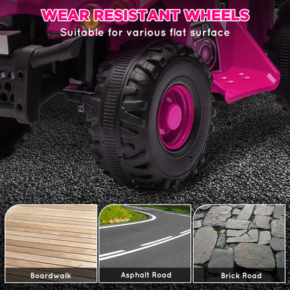 6V Kids Electric Quad Bike w/ Music, Forward Function, for 2-6 Years, Pink