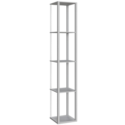 RGB LED Floor Lamp with Shelves, Modern Dimmable Standing Lamp with Remote Control