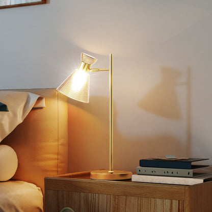 Modern Table Lamp, Bedside Lamp with Adjustable Flower-Shaped Head and E27 Socket for Living Room Bedroom Study