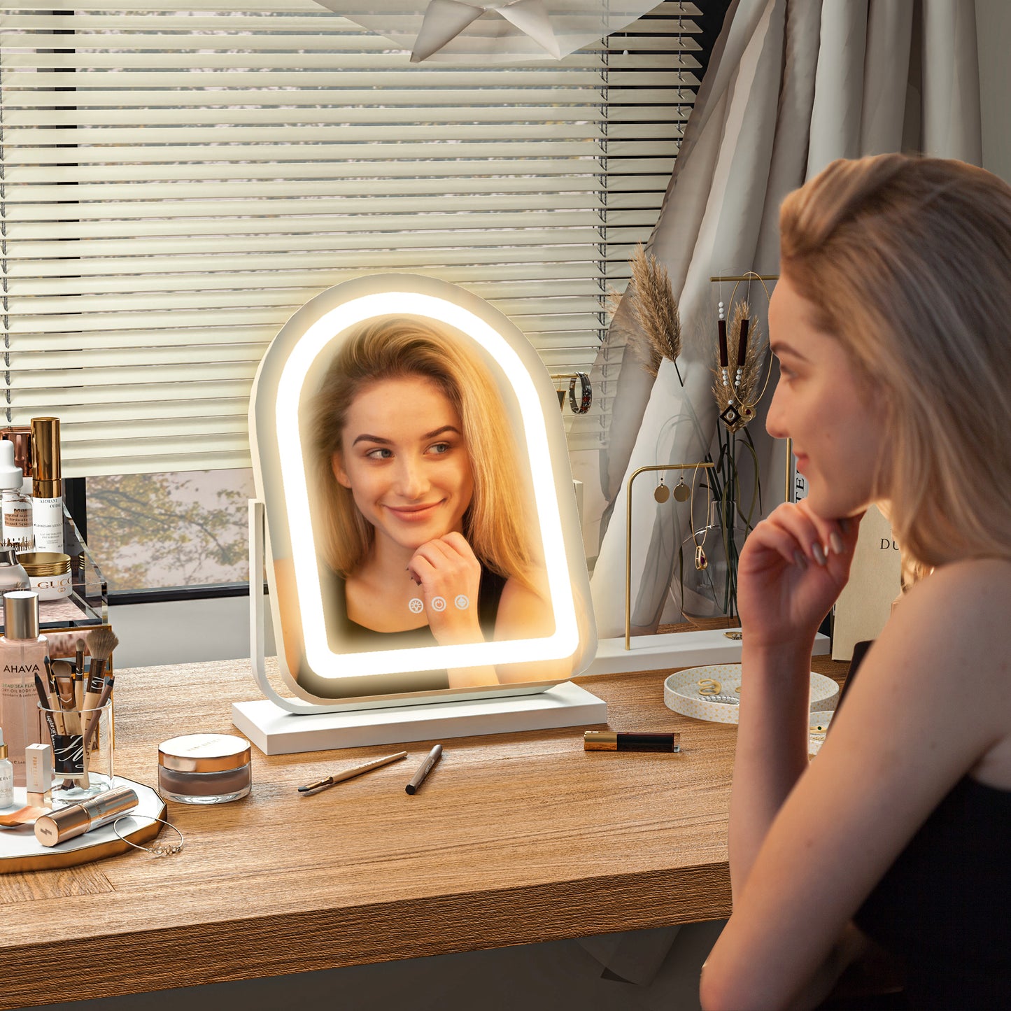 33 x 44.5cm LED Vanity Mirror - White