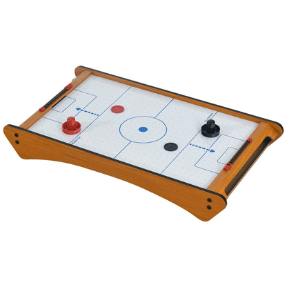 2.5FT Tabletop Air Hockey Game Table Wooden Portable Party Gaming Toy for Kids Children Adult