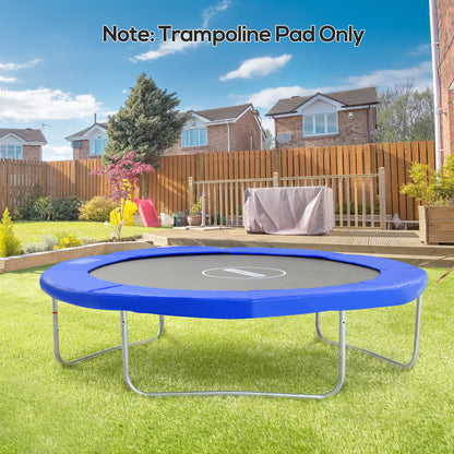 8ft Trampoline Pad, Φ244cm Trampoline Accessories Surround Pad Thick Foam Pads Padding Replacement Spare, No Holes for Pole