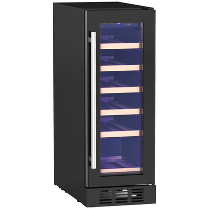 19 Bottle 5-18℃ Wooden Rack Wine Fridge - Black