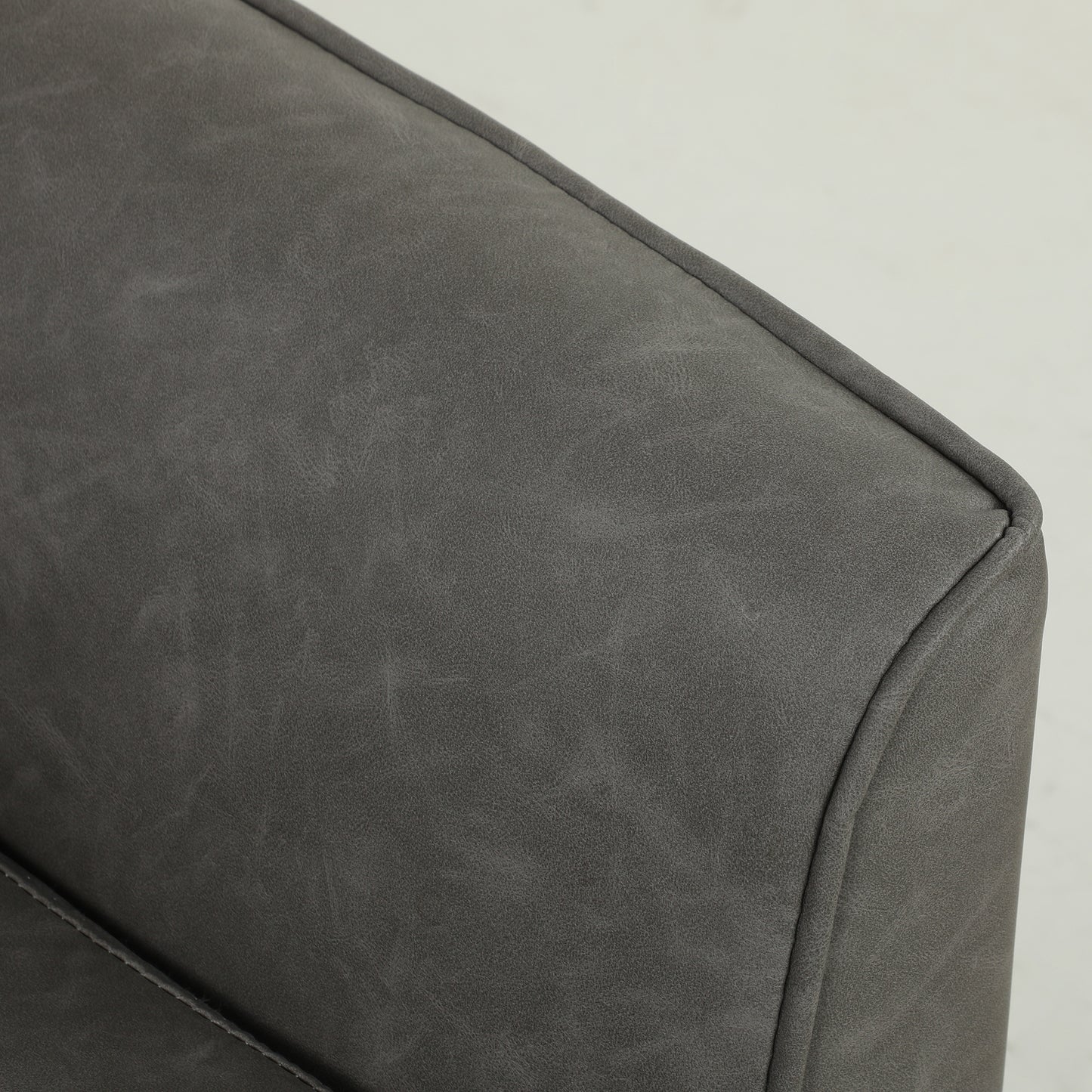 2 Seater Sofa, 132 cm Modern Small Sofa with Solid Wood Legs and 2 Pillows for Small Space, Grey
