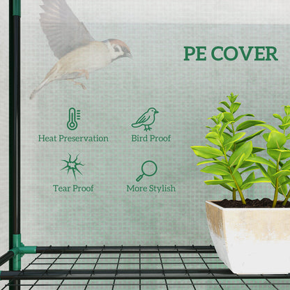 46 x 215 cm Nine-Shelf Greenhouse - Green