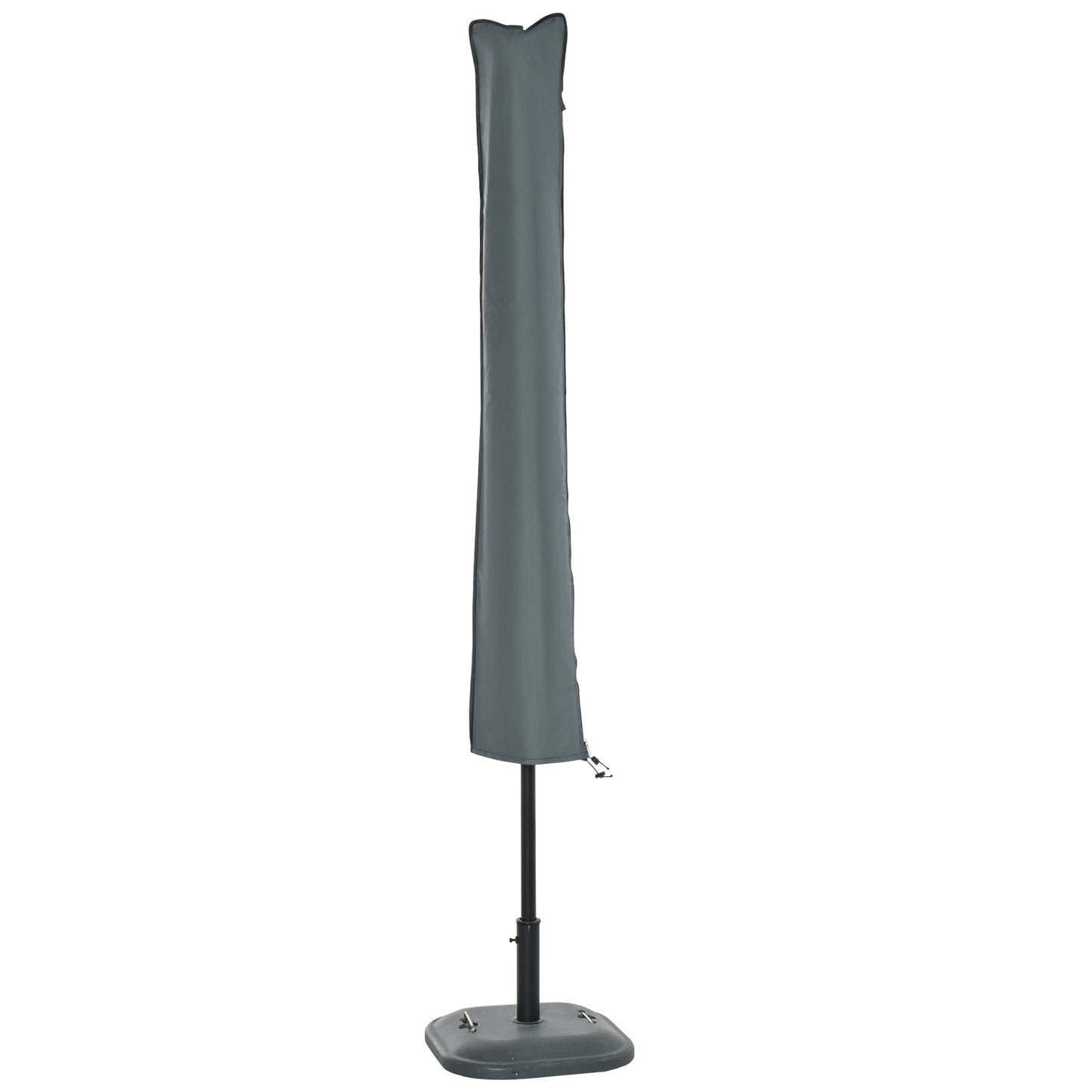 Parasol Cover, Cantilever Umbrella Cover, Banana Umbrella Cover with Zipper for Outdoor Garden, Patio, Grey