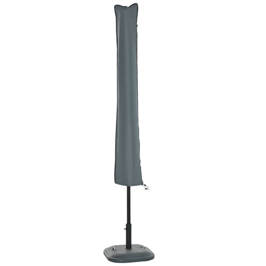 Parasol Cover, Cantilever Umbrella Cover, Banana Umbrella Cover with Zipper for Outdoor Garden, Patio, Grey