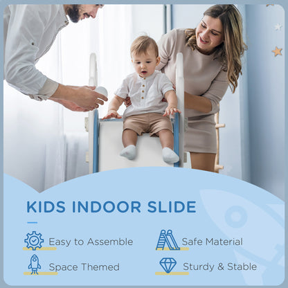 Space-Themed Baby Slide, Indoor Freestanding Kids Slide, for Ages 1.5-3 Years - Blue