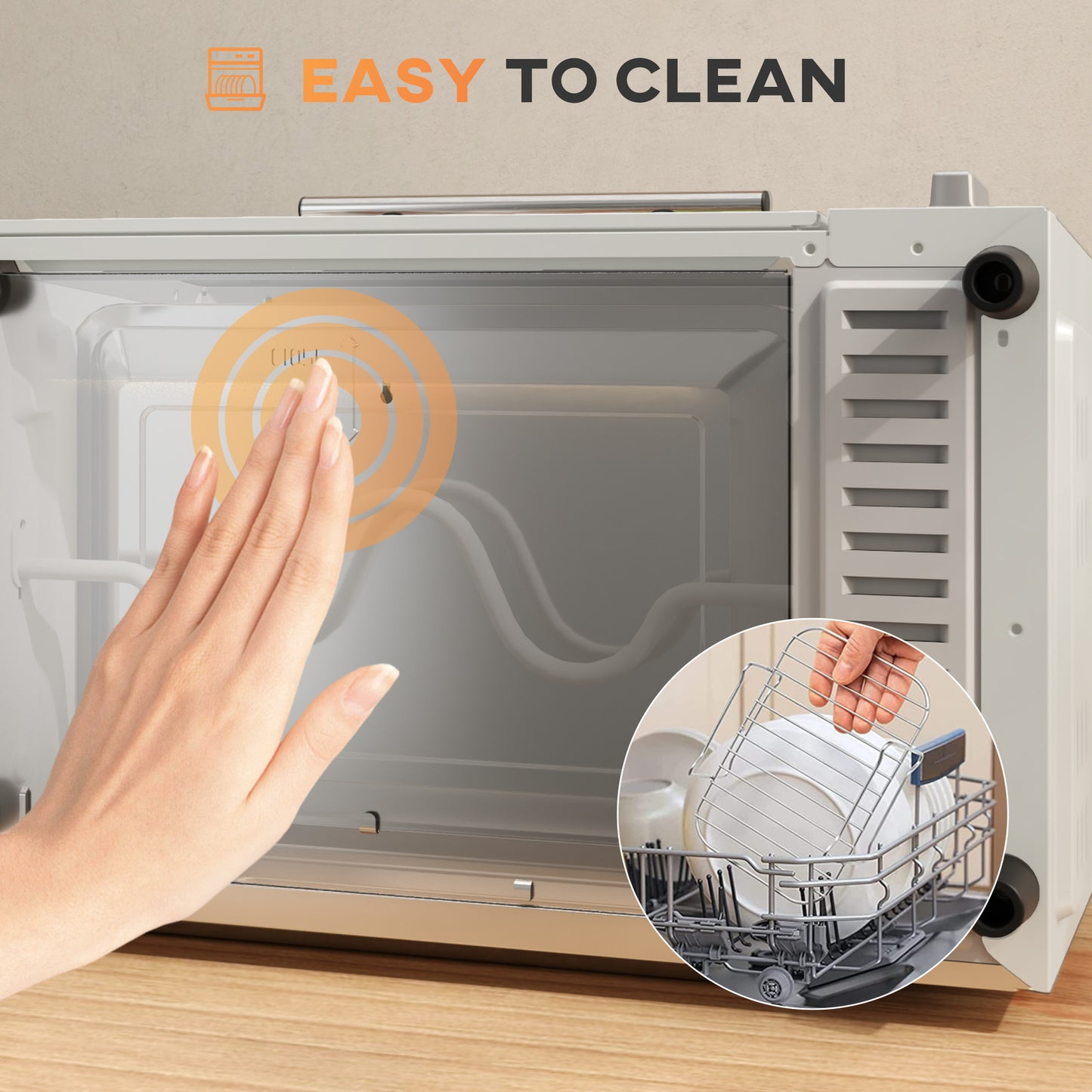 Mini Oven, 9L Countertop Electric Grill, Toaster Oven with Adjustable Temperature, Timer