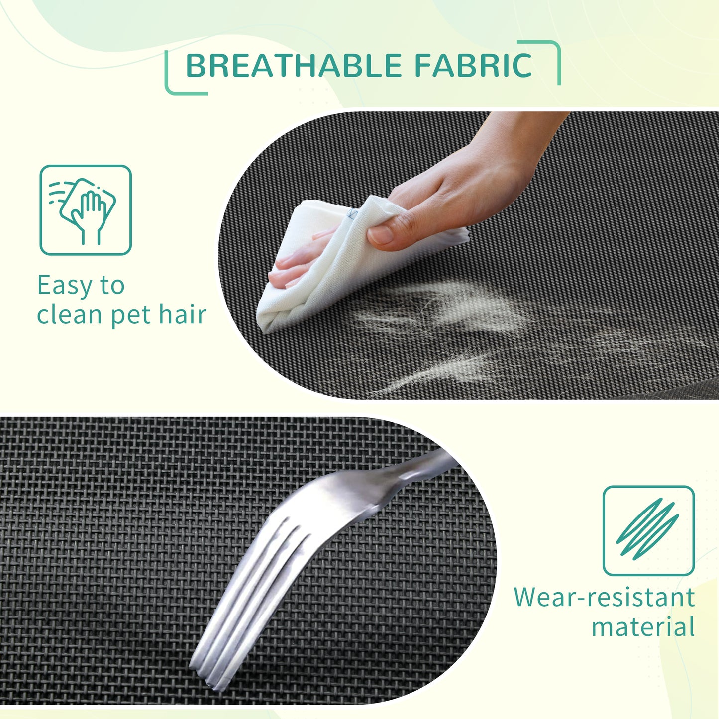 Elevated Pet Bed Cooling Raised Cot Style Bed for Large Medium Sized Dogs with Non-slip Pads Steel Frame Breathable Mesh Fabr