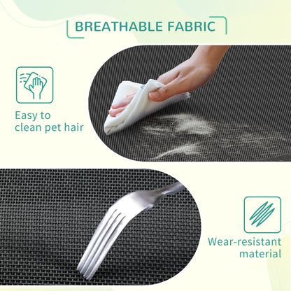 Elevated Pet Bed Cooling Raised Cot Style Bed for Large Medium Sized Dogs with Non-slip Pads Steel Frame Breathable Mesh Fabr