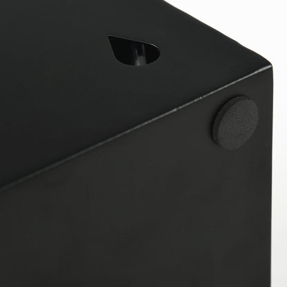 Steel Umbrella Stand, Square Umbrella Holder with 4 Hooks and Removable Drip Tray, Hollowed Umbrella Basket for Hallway