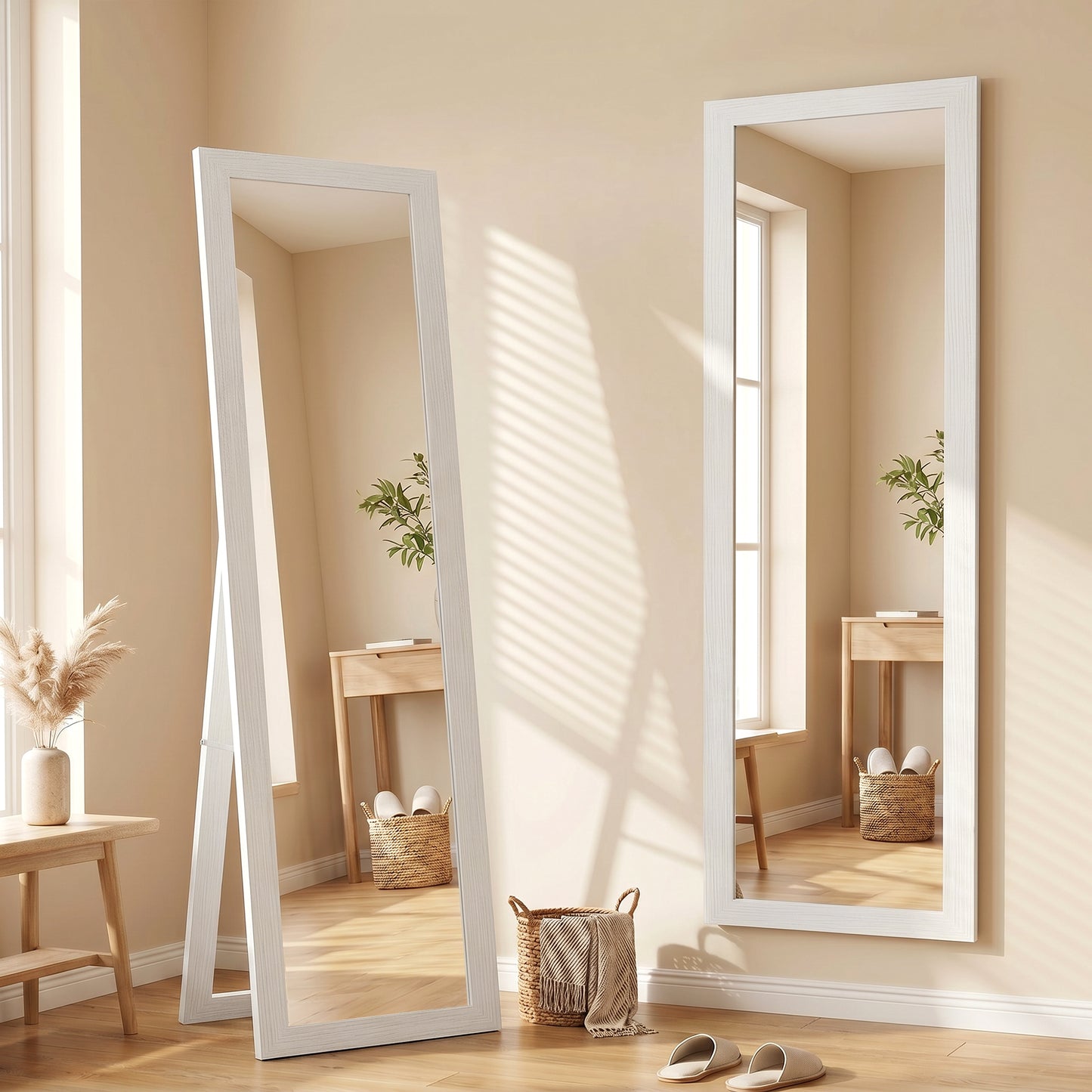 37 x 157 cm Full Length Mirror - White