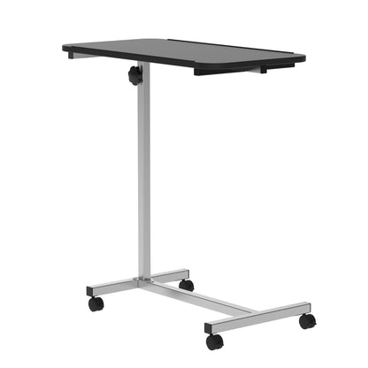 Height Adjustable Over Bed Table with Wheels, C Shaped Laptop Desk, Portable Hospital Bed Table for Living Room, Bedroom