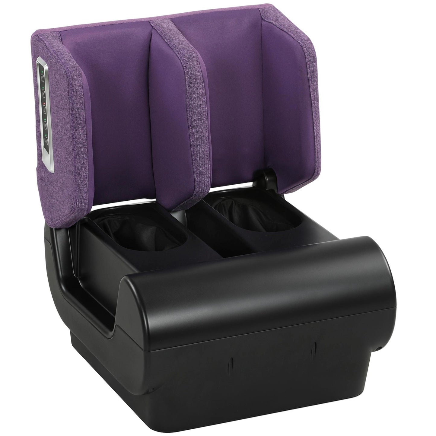 2 in 1 Foot and Calf Massager with Heat, Air Compression, Timer, 3 Modes & Intensities, Purple and Black