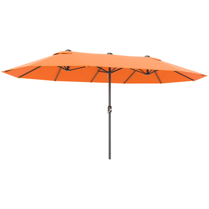 4.6m Double Garden Parasol - Orange