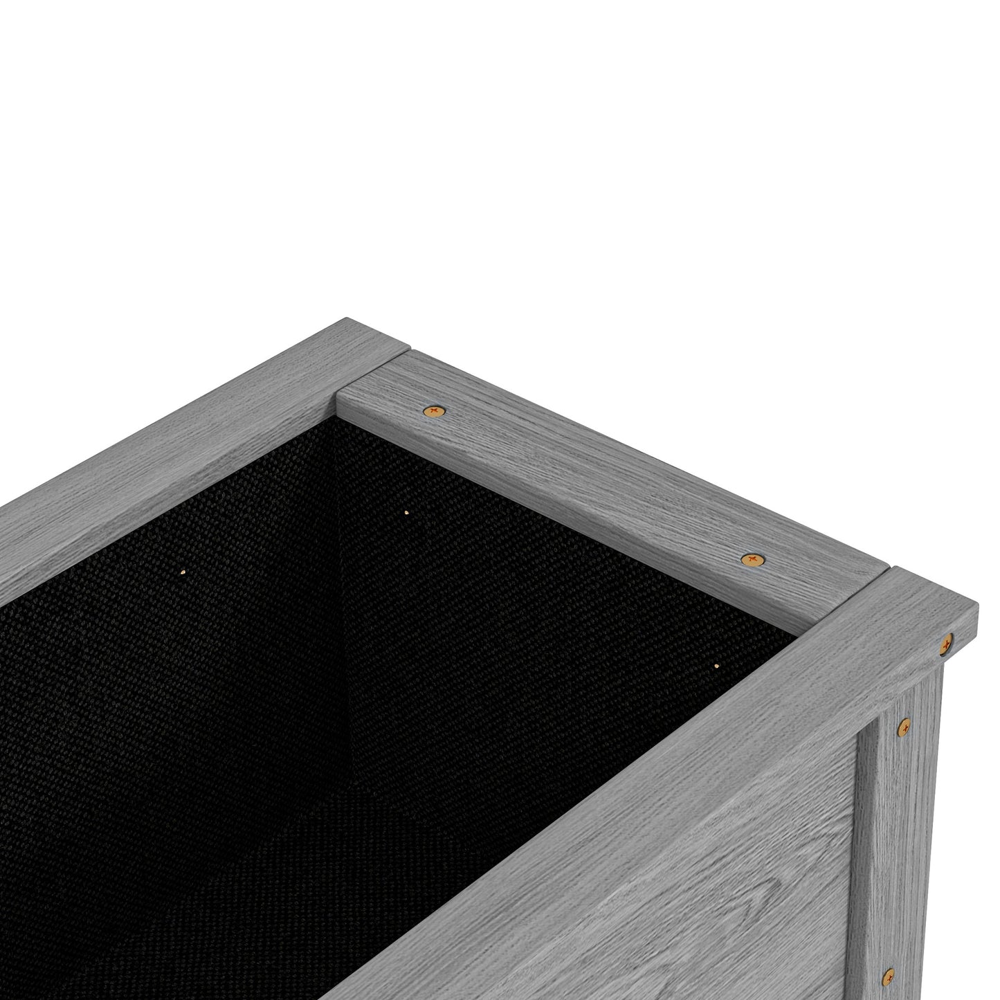 Wooden Raised Garden Bed, Elevated Planter Box with Storage Shelf and Drainage Holes, Raised Planter with Legs, Grey