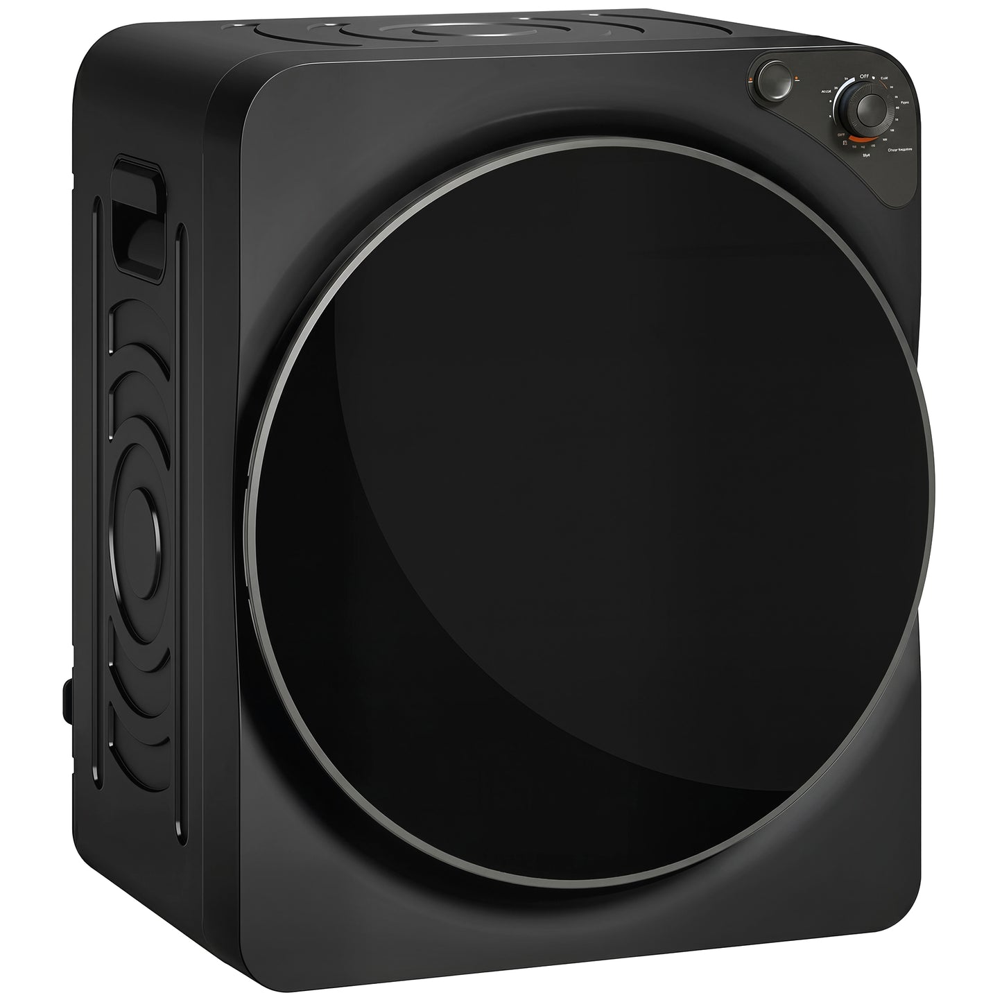 5kg Vented Tumble Dryer, 1000W Compact Tumble Dryer with 5 Drying Modes, Stainless Steel Tub, Black