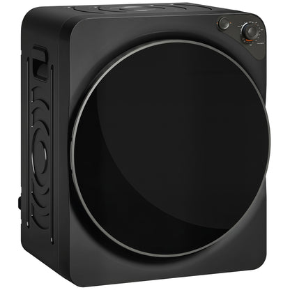 5kg Vented Tumble Dryer, 1000W Compact Tumble Dryer with 5 Drying Modes, Stainless Steel Tub, Black